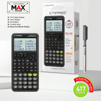 Large Screen Scientific Calculator - 417 Multifunctional Student Exam Calculator