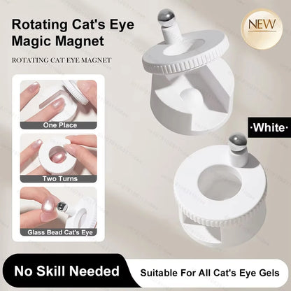 Cat Eye Nail Magnet - Rotating Wide Light Glass Bead Magnetic Tool for Gel Polish Nail Art