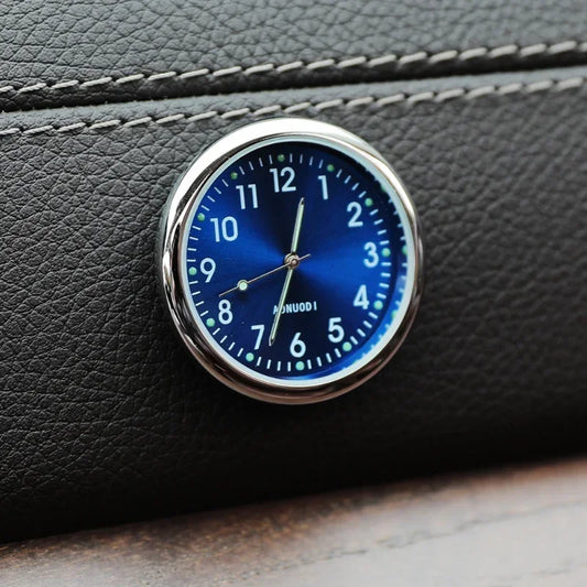 Luminous Car Clock - Mini Auto Stick-On Digital Watch for Cars, 40mm & 43mm Quartz Mechanic Ornament
