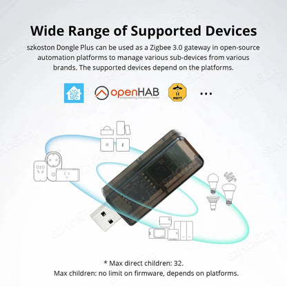 Zigbee 3.0 USB Dongle Plus EFR32MG21 – Universal Open Source Hub Gateway Compatible with Home Assistant, openHAB, Zigbee2MQTT, ZHA, NCP