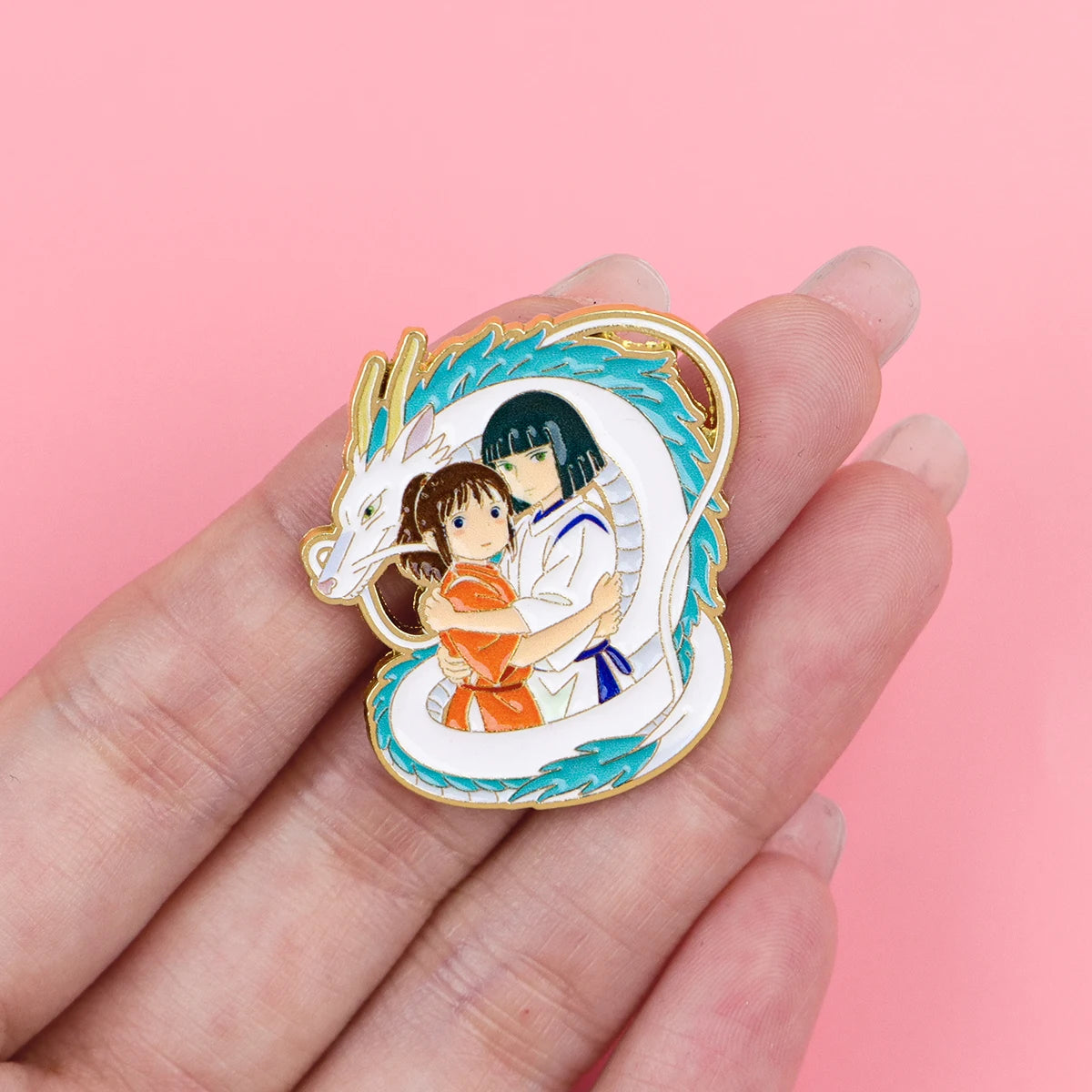 2-Piece Cool Dragon Enamel Pin Set - Cartoon Anime Lapel Brooches for Coats, Fashion Accessories and Gifts for Friends