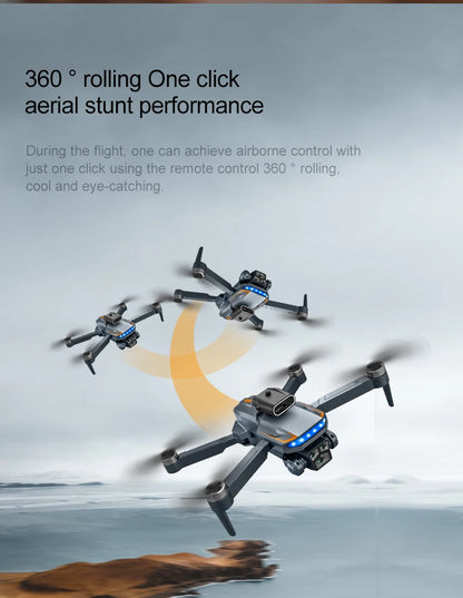 P18 RC Drone with Dual 8K Cameras – Obstacle Avoidance Professional Quadcopter with Electronic Control, Kids Gift Toy