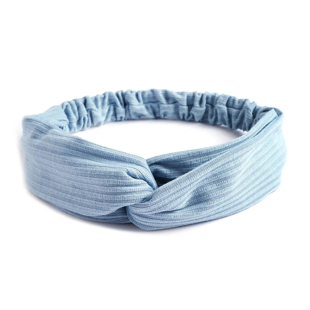 Women Cross Top Knot Headband – Elastic Soft Solid Color Hair Bands, Twisted Knotted Headwrap, Hair Accessories for Girls