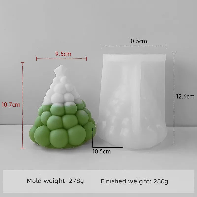 3D Origami Christmas Tree Silicone Mold — DIY Aroma Candle, Plaster & Gel Mold for Handmade Creative Holiday Decorations