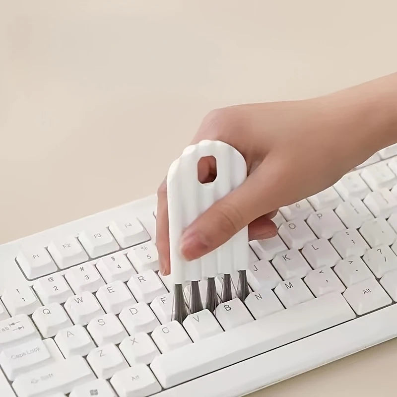 2Pcs Keyboard Riser Stand & Cleaning Brush Set – Adjustable Tilt Ergonomic Keyboard Holder for Office & Home Use