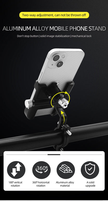 ThinkRider Anti-Vibration Bicycle Phone Mount for Mountain & Road Bikes – Navigation & Mobile Stand for E-Bikes