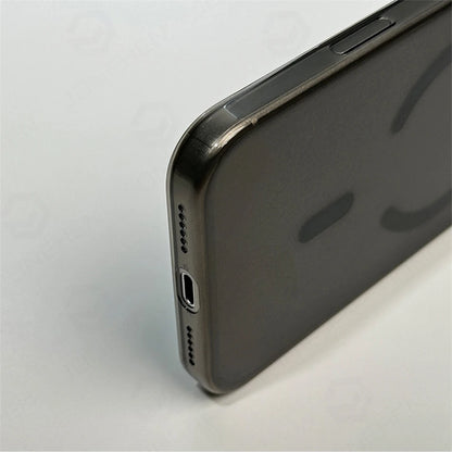 0.7mm Ultra-Thin MagSafe iPhone Case - Matte Clear Hard PC Cover with Magnetic Wireless Charging for iPhone 12–17 Air & Pro Max