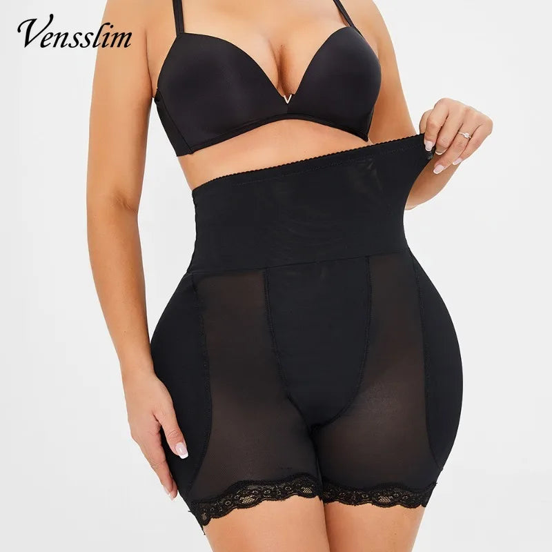 Vensslim Women's Hip Enhancer Body Shaper - Butt Lifter Shapewear Underwear with High Waist Trainer, Plus Size Tummy Control Panties