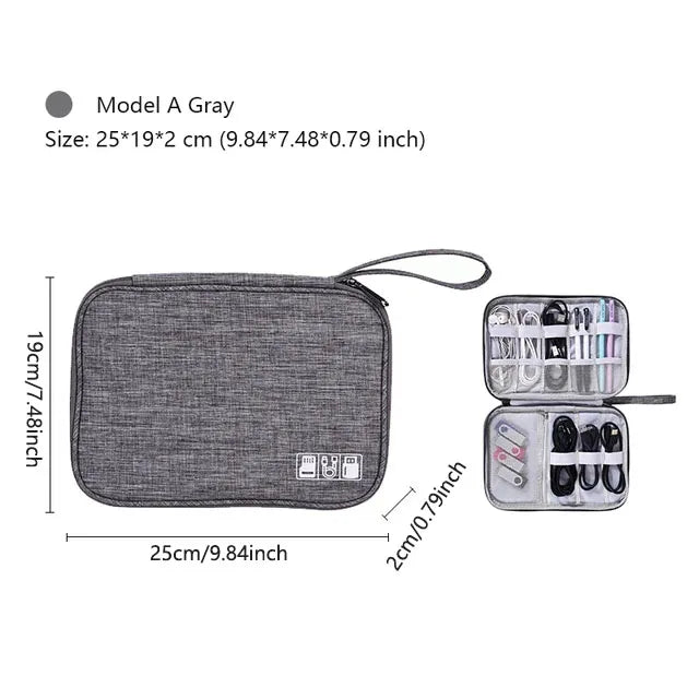 Waterproof Travel Cable Organizer Bag – Portable Digital Storage Pouch for Electronic Accessories