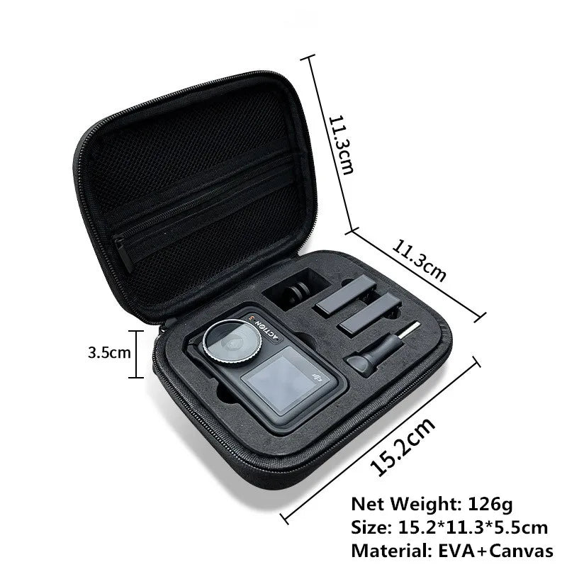 Silicone Camera Lens Dust Cover for DJI Osmo Action 4/5 Pro – Non-Slip Lens Protector with Tempered Film Accessory