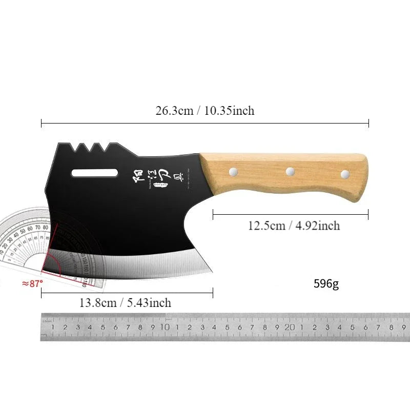 Axe Chopping Bone Knife - Butcher's Special for Big Bones, Commercial and Home Use, Model TB9195