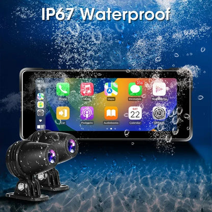 7-Inch Motorcycle GPS Navigation with Wireless Apple CarPlay & Android Auto – Waterproof Touchscreen Display, BT Connectivity, IPX7