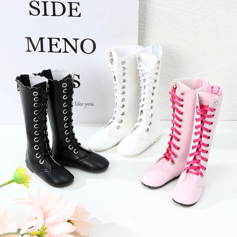 BJD Doll Accessories 60cm – 1/3 Scale 7.5cm High Heel Boots & Sandals for Girl Dolls, Dress-Up Playhouse Toy Shoes