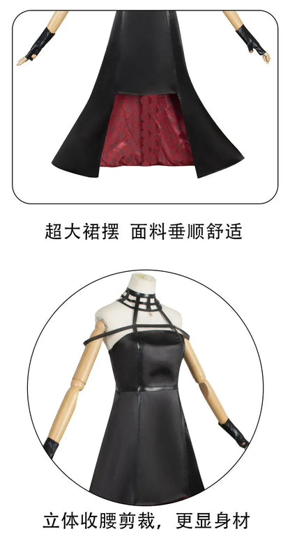 Yor Forger Cosplay Costume Full Set – Headband, Wig, Earrings, Elastic Thigh Stockings & Dress for Comic Con