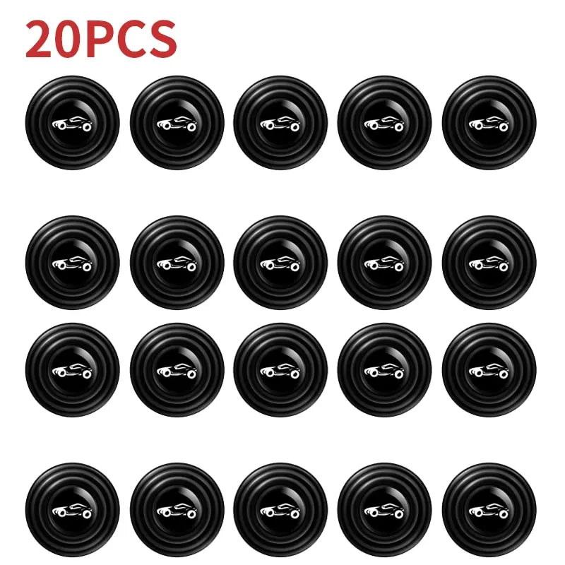 20pcs Universal Car Door Silicone Anti-Shock Pad - Trunk Sound Insulation Cushion Stickers Thickening Anti-Shock