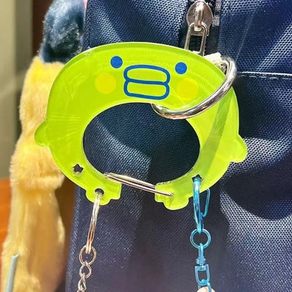 Kawaii Tamagotchi Acrylic Keychain – Kuchipatchi & Mimitchi Cartoon Bag Charm and Access Card Holder