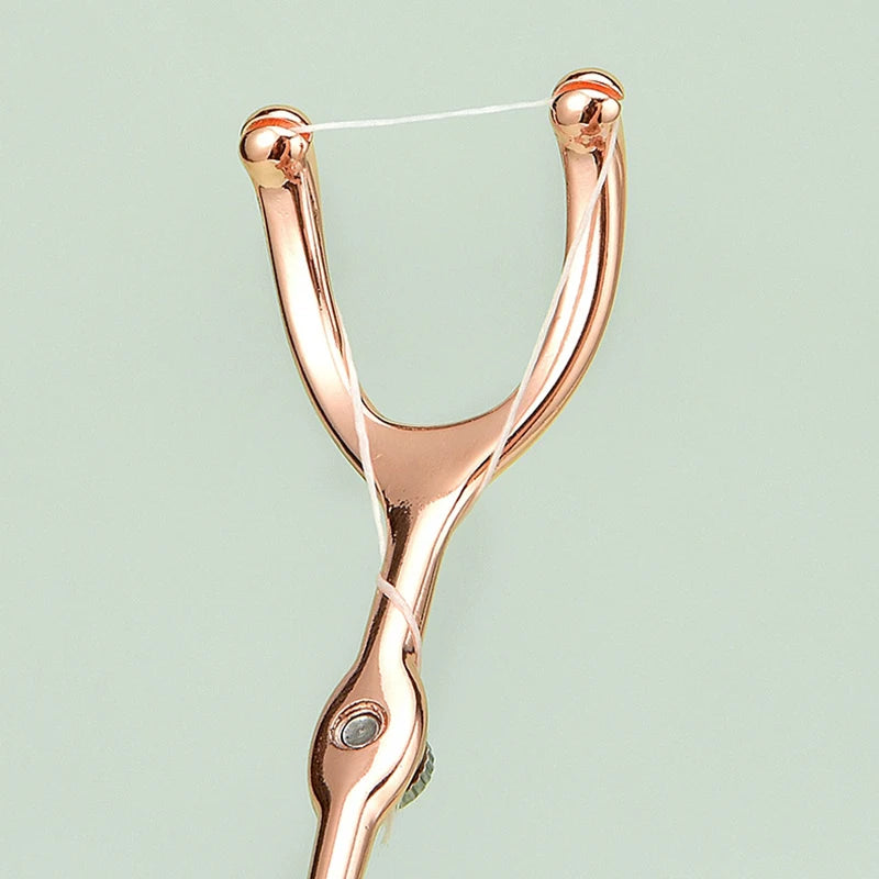 Stainless Steel Toothpick & Dental Floss Holder Set – Reusable Y-Shape Eco-Friendly Teeth Cleaning Tool