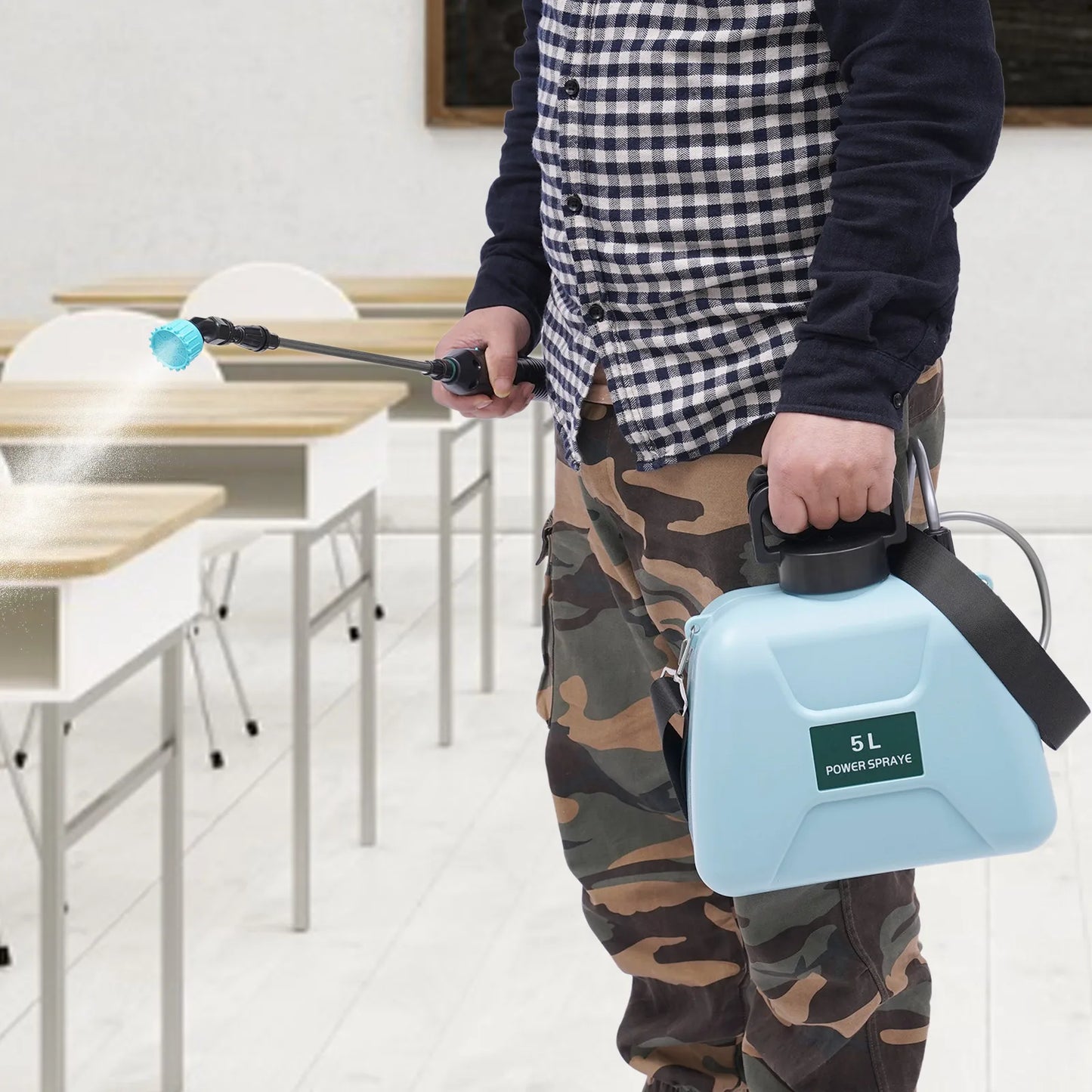 5L (1.35 Gallon) Rechargeable Electric Garden Sprayer — Two-Mode Battery Powered Plant Sprayer