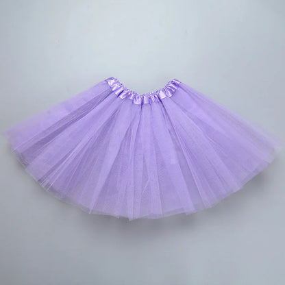 Girls’ Tulle Tutu Skirt – 3-Layer Ballet Mini Skirt for Dance, Birthday Party, Princess Dress 2-8Y
