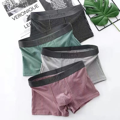 Men’s Cotton Boxer Shorts – Sexy U-Convex Underwear Panties, Comfortable Male Underpants with Free Shipping