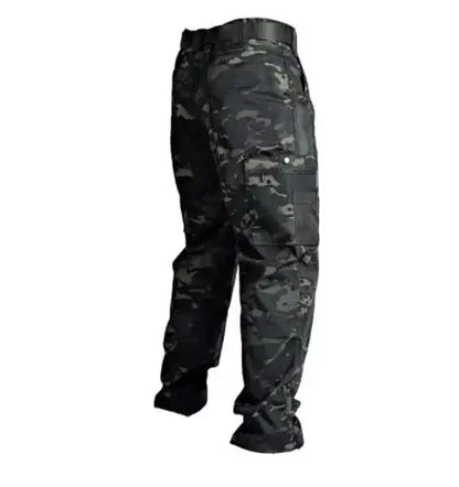 Men's Wear-Resistant Work Pants – Multi-Pocket Straight Cargo Trousers for Outdoor, Tactical, and Casual Wear