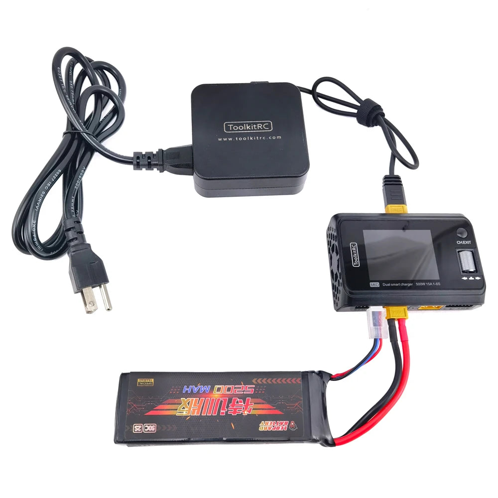 ToolKitRC ADP100 100W 20V Power Supply with XT60 Output Adapter — Compatible with M6D M6 M7 M6DAC ISDT Q8 Q6 GT Power Hota HTRC SkyRC Chargers