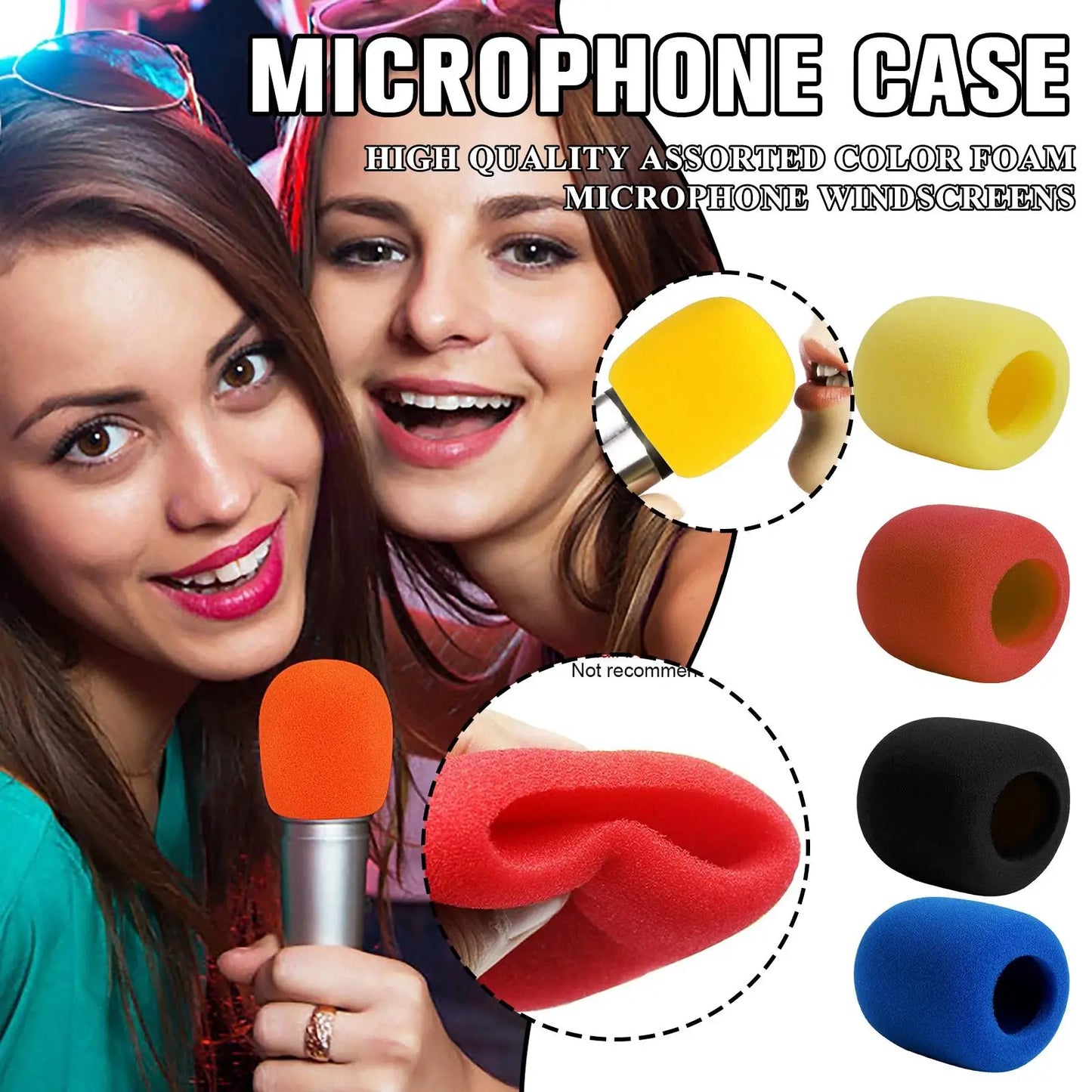 Microphone Foam Cover for Shure Mics – Fits Wireless & Wired, Beta58, SM58LC Vocal Microphones X9A0