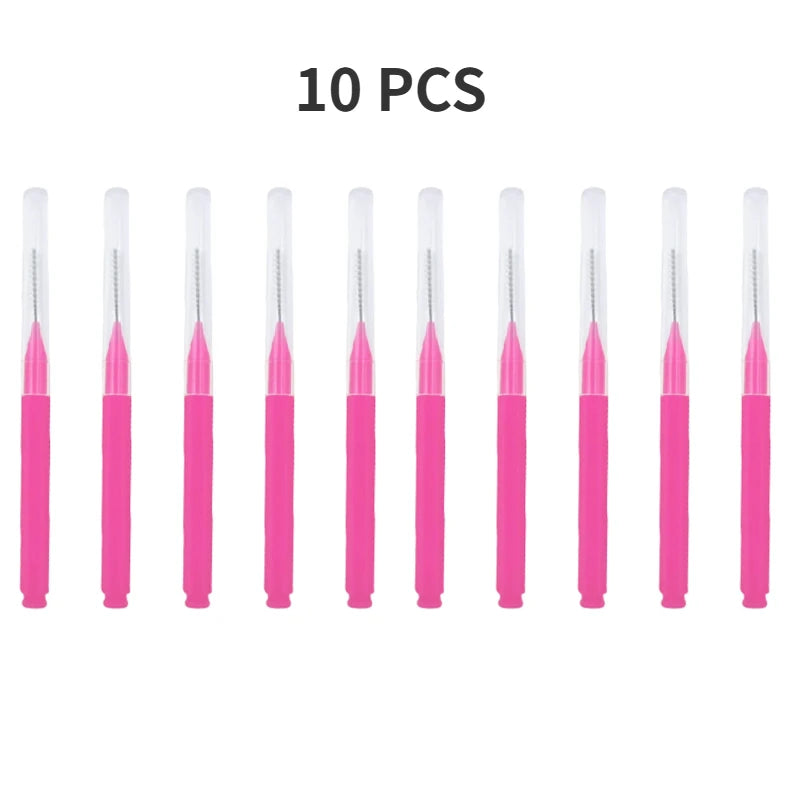 5/10/50PCS Mini Eyebrow & Lash Brushes – Disposable Bendable Brow Perm & Micro Eyelash Applicator Tools