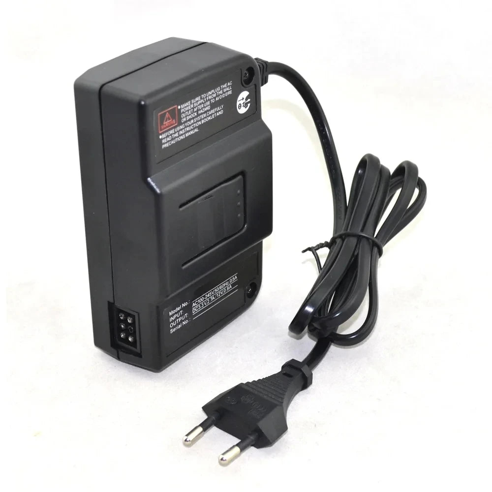 N64 Power Supply & AV Cable – Replacement AC Adapter with Composite Video Cord for Nintendo 64 (US Plug)