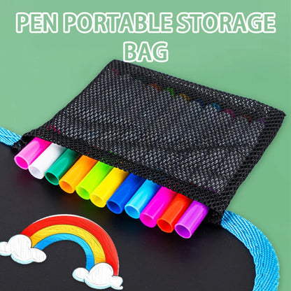 Erasable Doodle Book for Kids – Reusable Drawing Pad with 12 Watercolor Pens, Preschool Painting & Writing Set