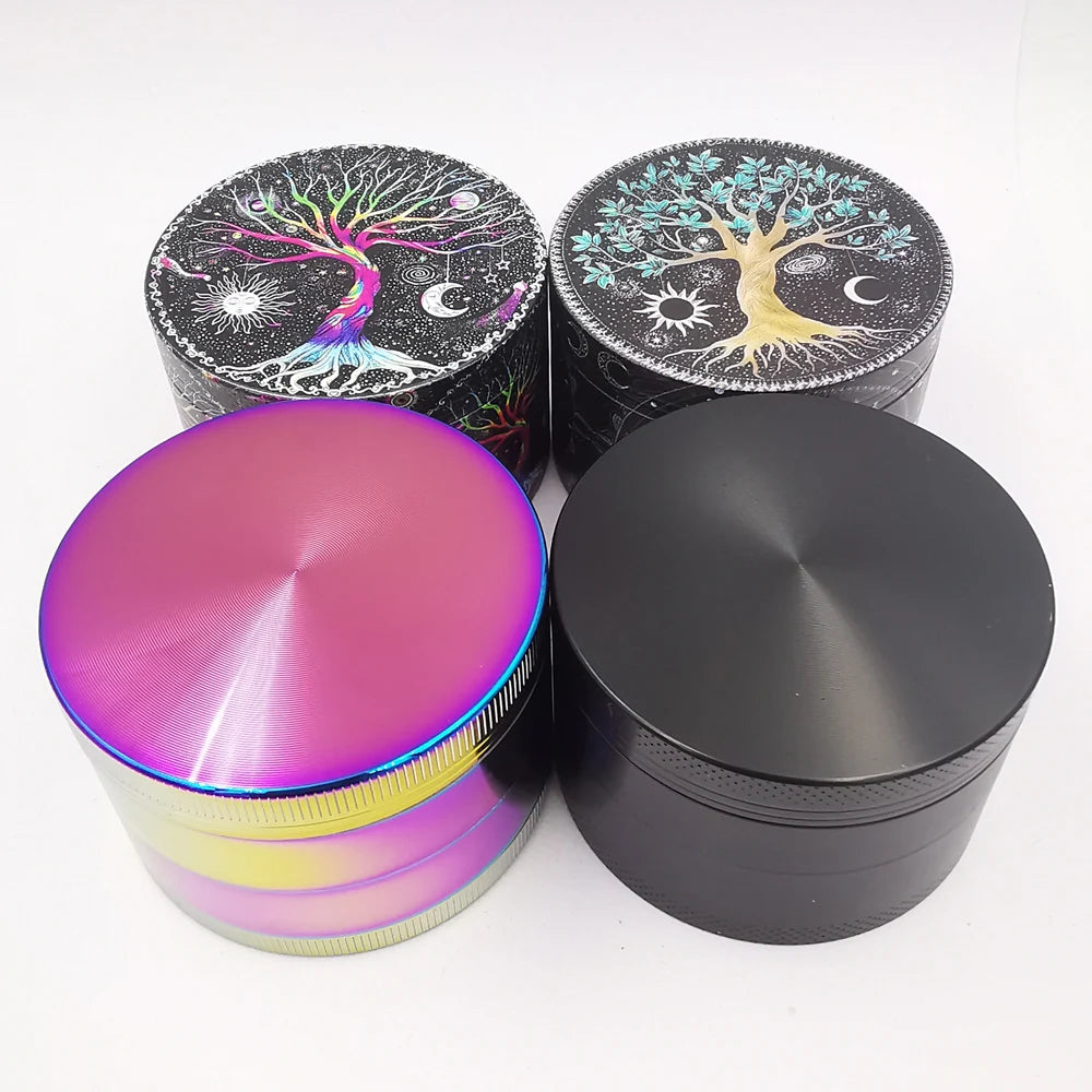 2.5" (63mm) 4-Layer Metal Herb Grinder — Zinc Alloy Tobacco & Spice Crusher for Smoking Accessories