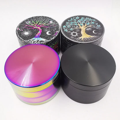 2.5" (63mm) 4-Layer Metal Herb Grinder — Zinc Alloy Tobacco & Spice Crusher for Smoking Accessories