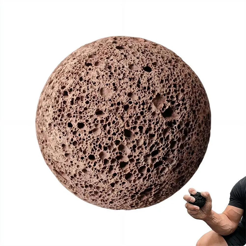Natural Lava Stone Grip Ball - 5cm Porous Hand Trainer for Grip Strength, Climbers, and Weightlifters