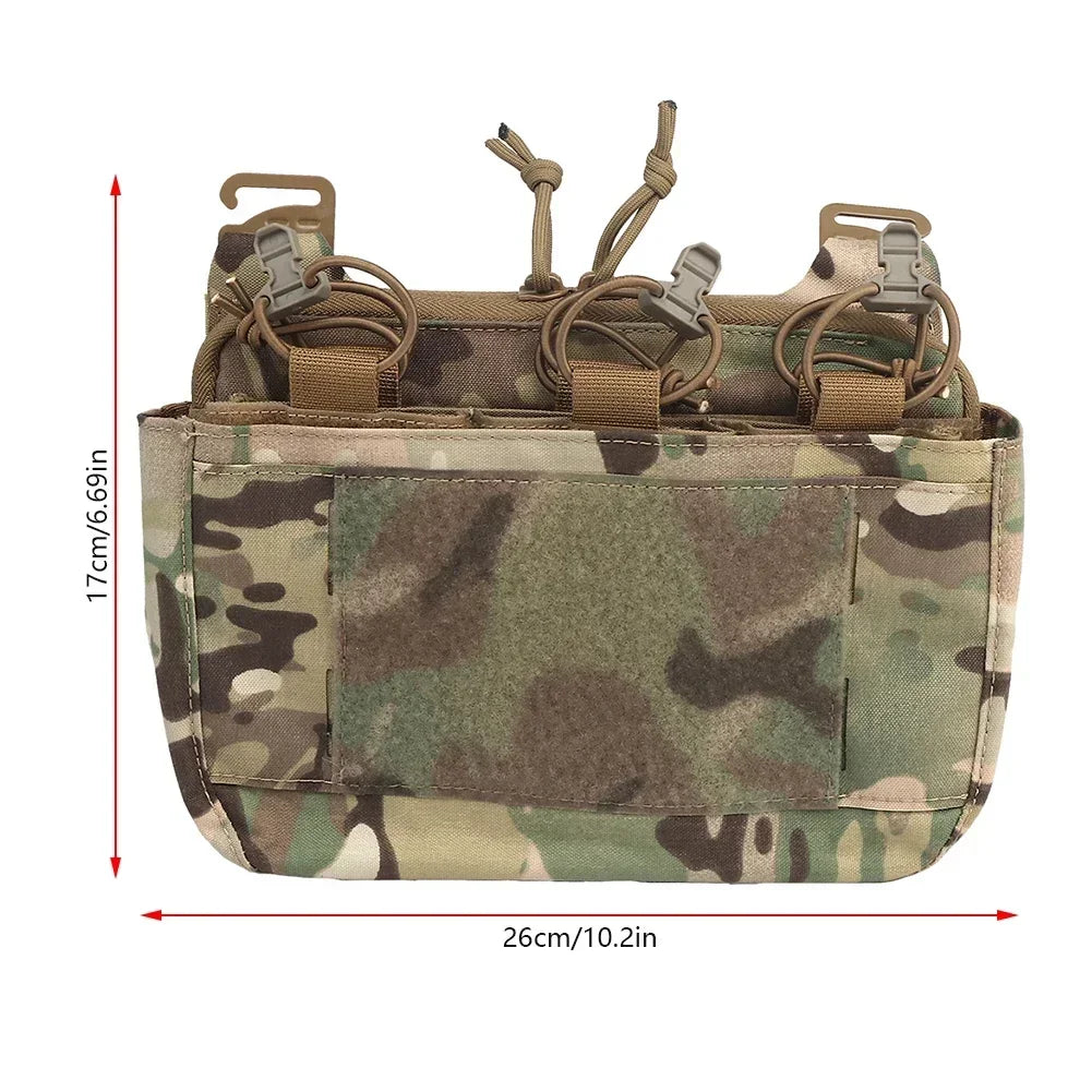 G-Hook DOPE Front Flap Double Stack Abdominal Fanny Pack – Triple Magazine Kangaroo Pouch for FCPC/FCSK Plate Carrier Vest