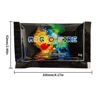 Magical Fire Color Changer - Party Flames Packets, Glowing Fire Pit and Bonfire Colorant, Vibrant Flame Powder for Campfires and Outdoor Celebrations