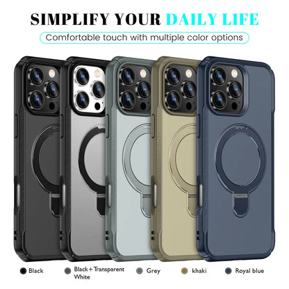 MagSafe Foldable Magnetic Wireless Charging Stand Case — Anti-Slip Bumper for iPhone 11–17 (incl. 16E) Pro/Max