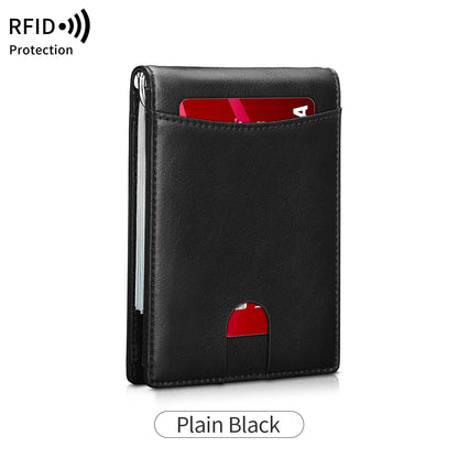 RFID Carbon Fiber Men’s Wallet — Ultra-Thin Mini Card Holder with 7 Slots