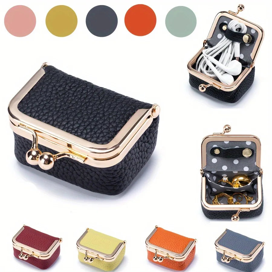 2026 Women's PU Leather Jewelry Box - Mini Ring, Necklace, Earring & Coin Storage Case