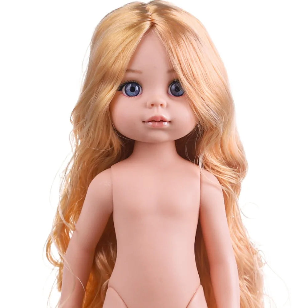 12-Inch Fashion Girl Doll - Blonde Hair, Brown Eyes & 3 Hair Colors Movable Doll Toy