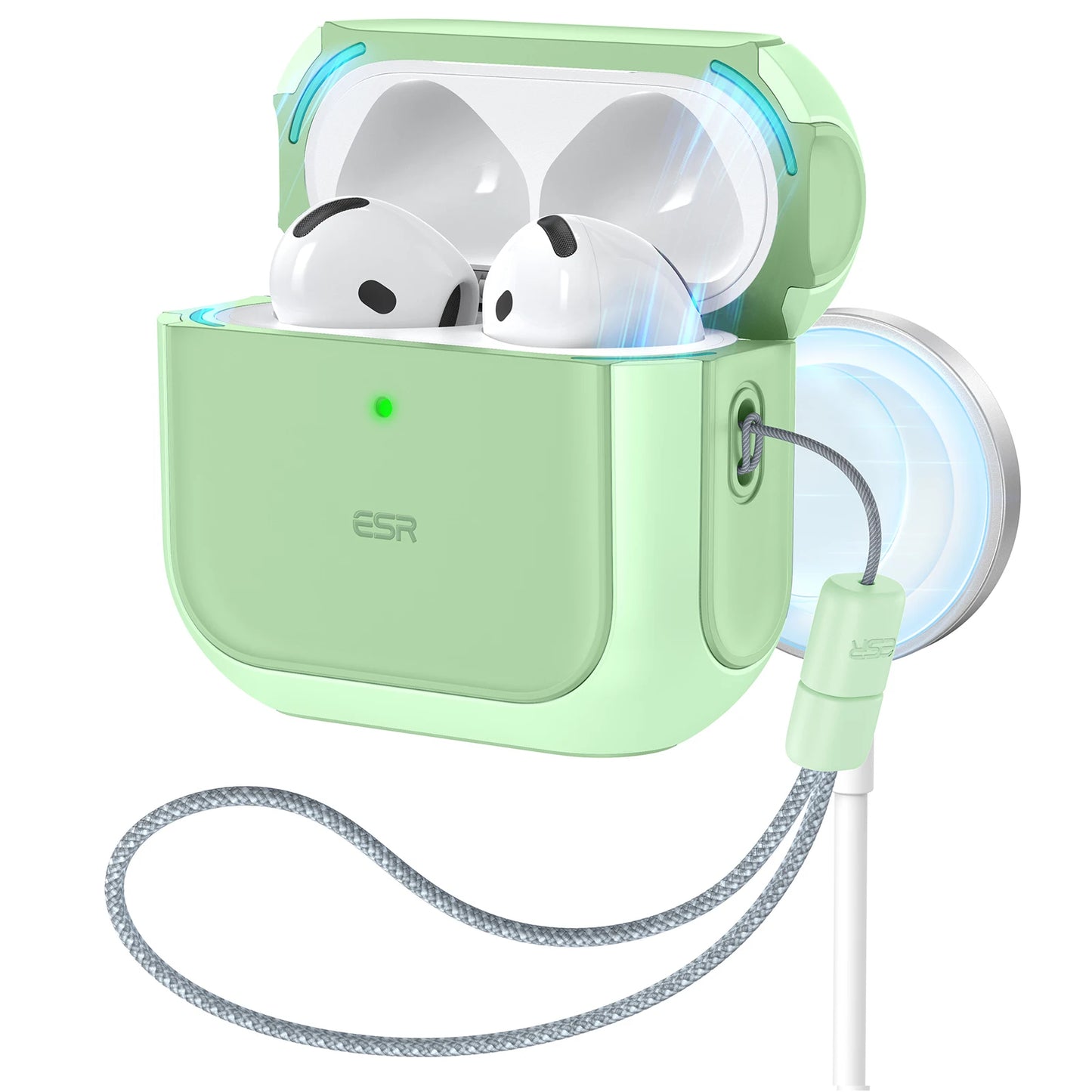ESR MagSafe Case for AirPods 4th Gen (2024) – Drop Protection Cover with HaloLock for AirPods Pro 1st/2nd Gen (2023/2022)