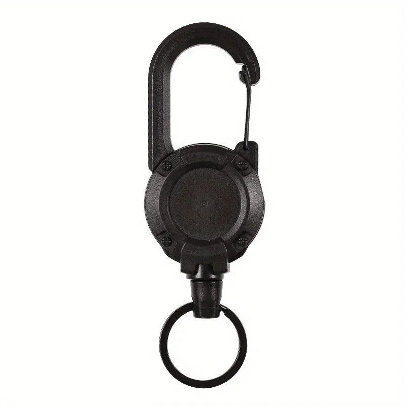 1/2/4PCS Retractable Keychain Badge Reel – Heavy Duty Extendable Holder with Carabiner for Men’s Outdoor Bags