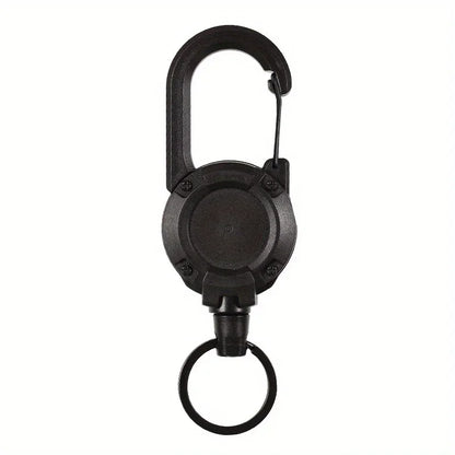 1/2/4PCS Retractable Keychain Badge Reel – Heavy Duty Extendable Holder with Carabiner for Men’s Outdoor Bags
