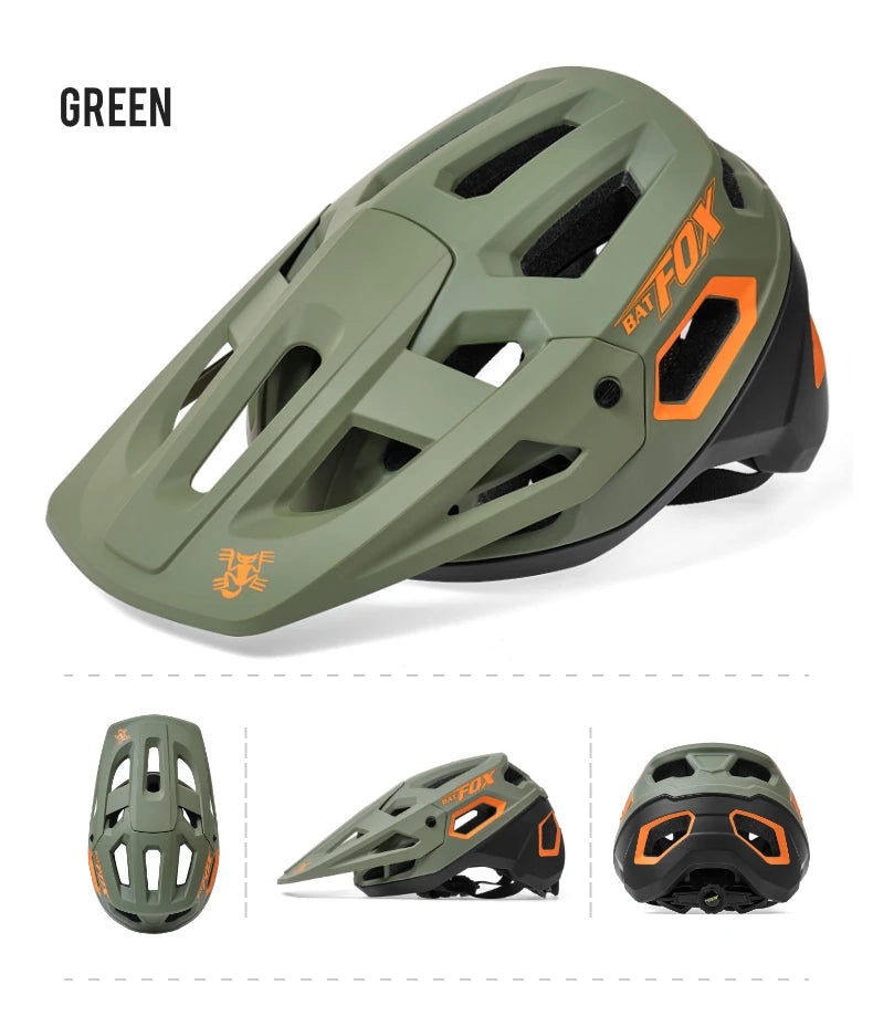 BATFOX MTB Cycling Helmet — Integrally-Molded Mountain Bike Helmet for Speed & Safety