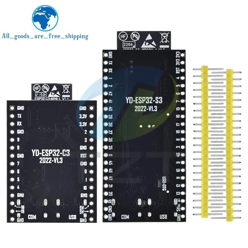 TZT ESP32 Development Board - Dual Type-C ESP32-S3 ESP32-C3 Module for Arduino & IoT Projects