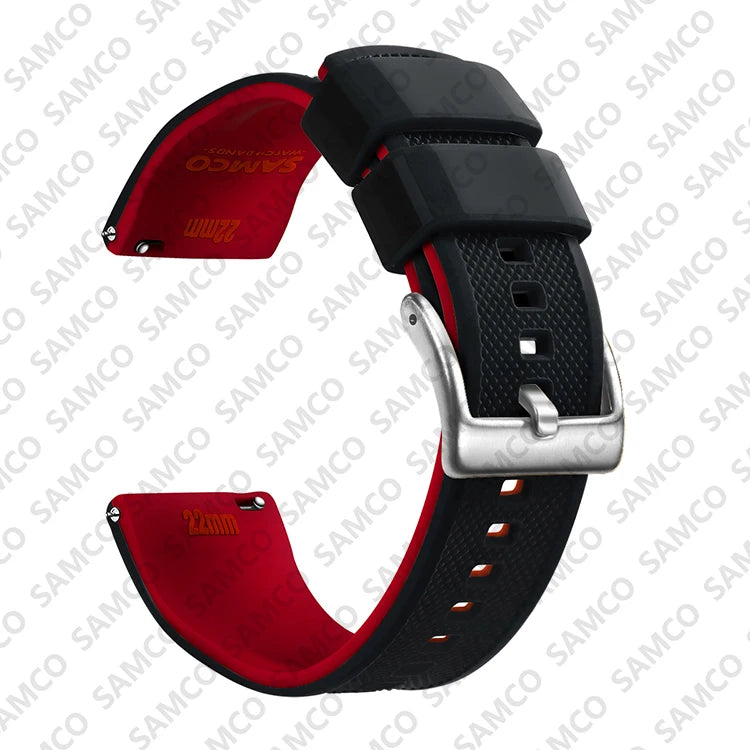 Premium Silicone Watch Band - Quick Release Rubber Replacement Strap for 18mm 20mm 22mm Watches