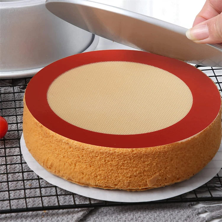 LMETJMA Round Silicone Baking Mats – Non-Stick, Food-Grade & Reusable for Macarons, Cookies & Oven Use