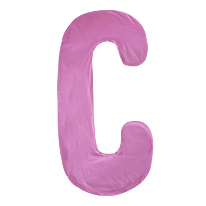 C-Shape Pregnancy Nursing Pillow Cover – Replacement Body Pillow Case for Maternity Sleep & Leg Support