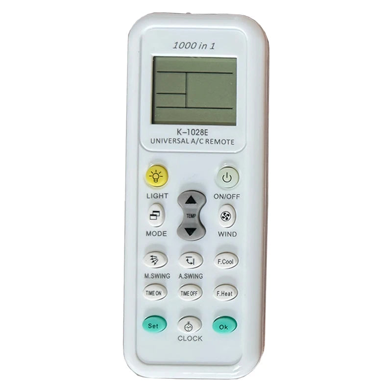 K-1028E Universal AC Remote Control - 1000-in-1 Air Conditioner Remote with Digital LCD Display