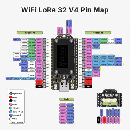 Heltec LoRa 32 V4 Development Board - ESP32 SX1262 WiFi LoRa BLE Mesh Network with 0.96" OLED Display and Case