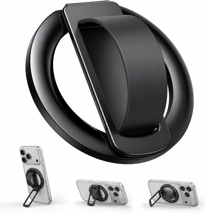 Silicone Magnetic Phone Ring Holder - MagSafe Rotatable Wristband Stand & Grip